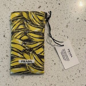 Limited edition Prada banana print lipstick pouch